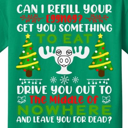 Can I Refill Your Eggnog Funny Christmas Vacation Kids T-Shirt