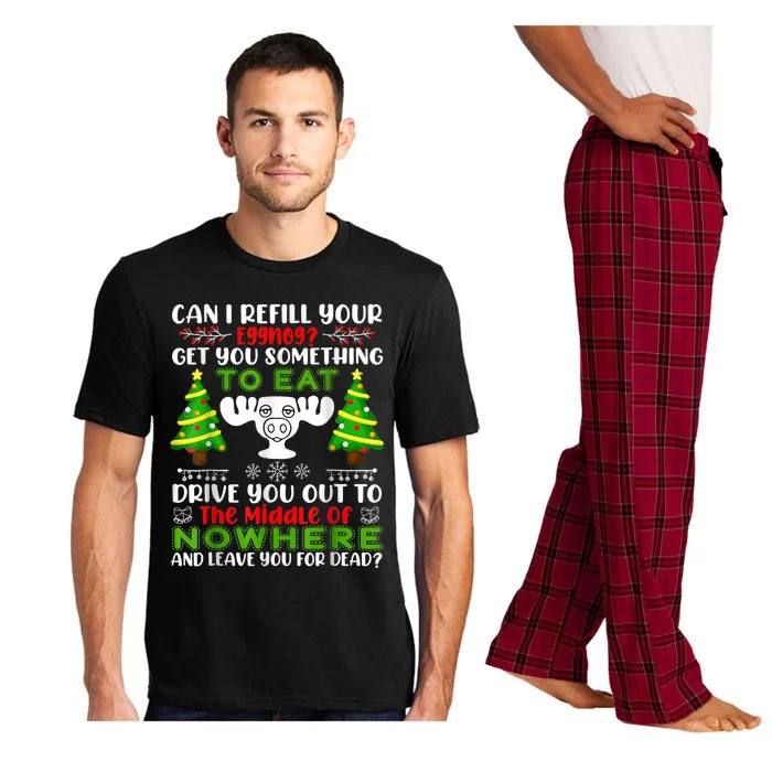 Can I Refill Your Eggnog Funny Christmas Vacation Quote Pajama Set