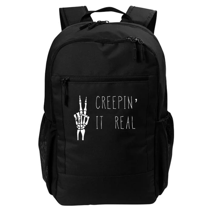 Creepin' It Real Halloween Skeleton Daily Commute Backpack