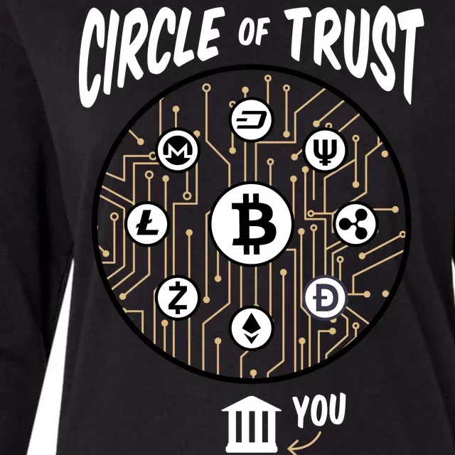 Circle Of Trust Cryptocurrency Womens Cotton Relaxed Long Sleeve T-Shirt