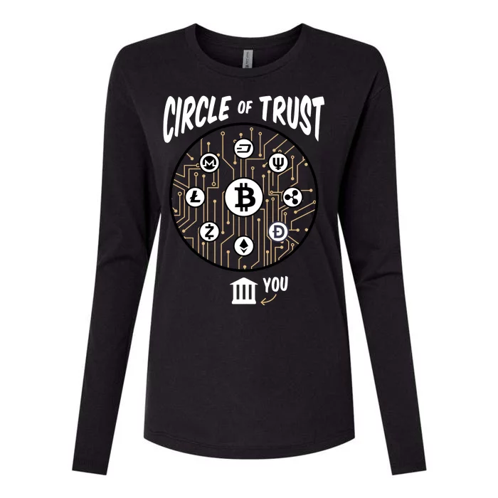 Circle Of Trust Cryptocurrency Womens Cotton Relaxed Long Sleeve T-Shirt