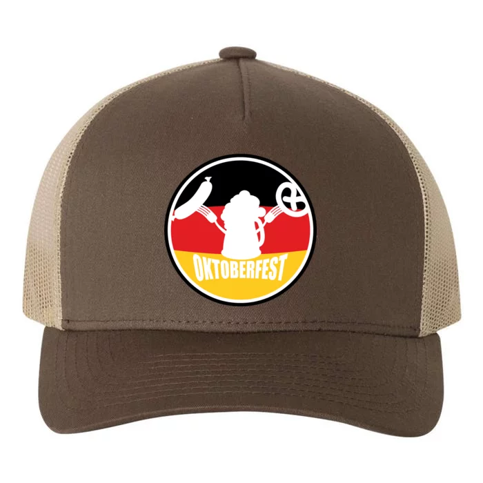 Circle Oktoberfest Logo Yupoong Adult 5-Panel Trucker Hat