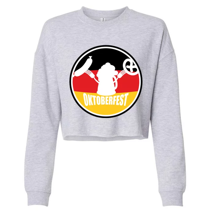 Circle Oktoberfest Logo Cropped Pullover Crew