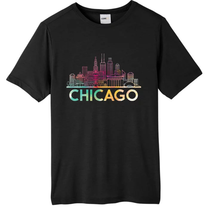 Chicago Illinois Skyline City Souvenir ChromaSoft Performance T-Shirt