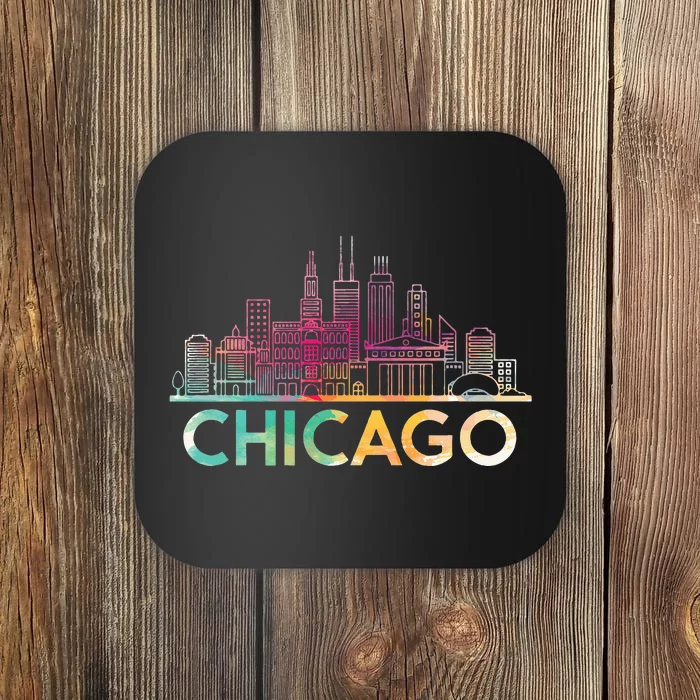 Chicago Illinois Skyline City Souvenir Coaster