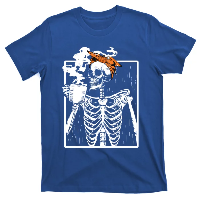 Coffee Ing Skeleton Diy Halloween Messy Bun Cute Gift T-Shirt