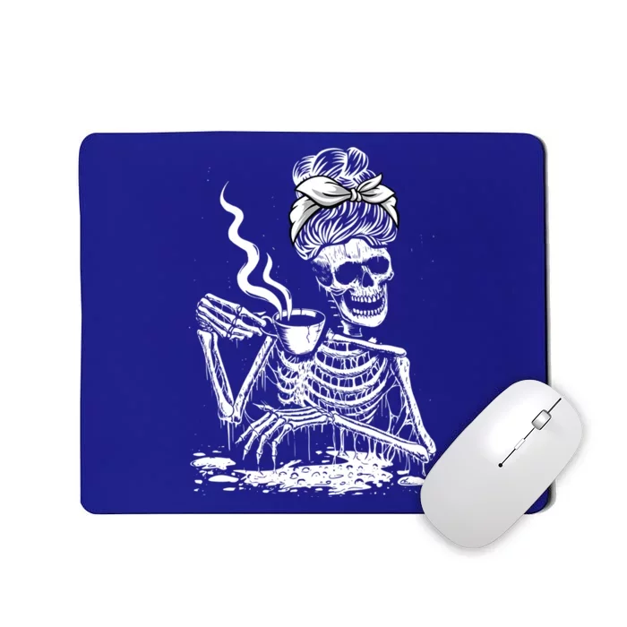 Coffee Ing Skeleton Lazy Diy Halloween Costume Gift Mousepad