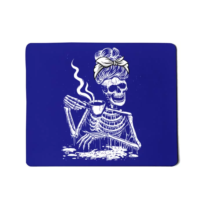 Coffee Ing Skeleton Lazy Diy Halloween Costume Gift Mousepad