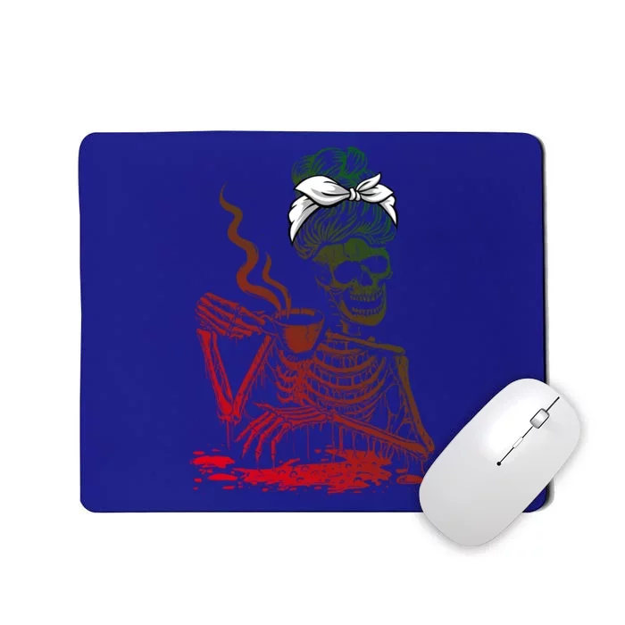 Coffee Ing Skeleton Lazy Diy Halloween Costume Gift Mousepad