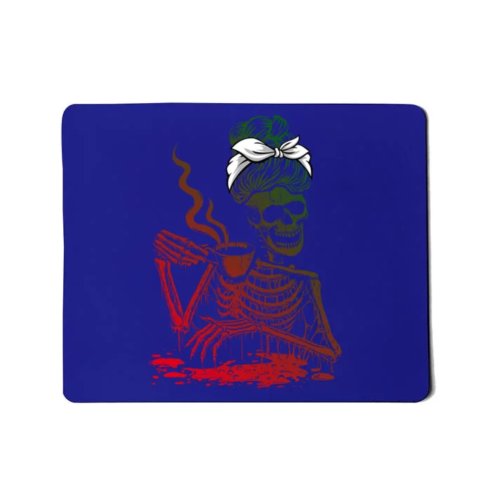 Coffee Ing Skeleton Lazy Diy Halloween Costume Gift Mousepad