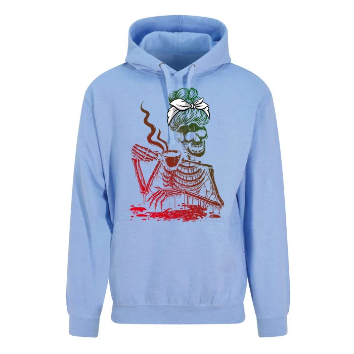 Coffee Ing Skeleton Lazy Diy Halloween Costume Gift Unisex Surf Hoodie