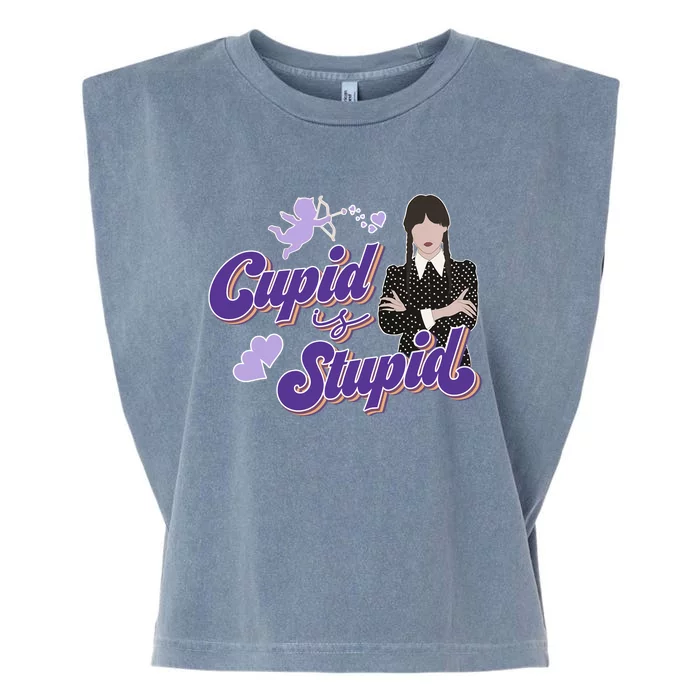 Cupid Is Stupid Funny Wednesday Quote Hate Valentine's Day Garment-Dyed Women's Muscle Tee