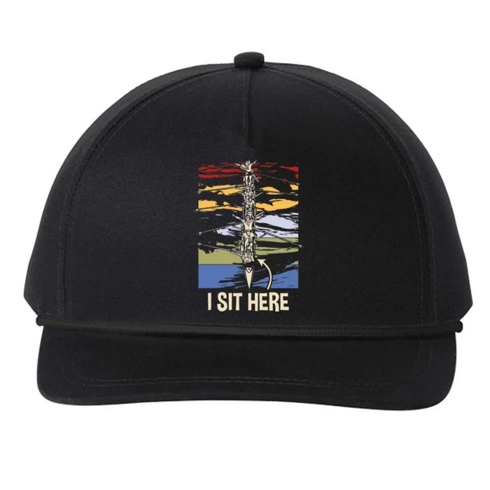 Coxswain I Sit Here Funny Vintage Rowing Coxswain Snapback Five-Panel Rope Hat