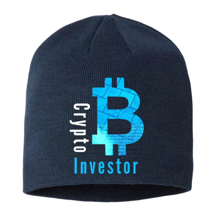 Crypto Investor, Satoshi, Bitcoin, Blockchain, Cryptocurrency, DeFi, BTC 8 1/2in Sustainable Knit Beanie