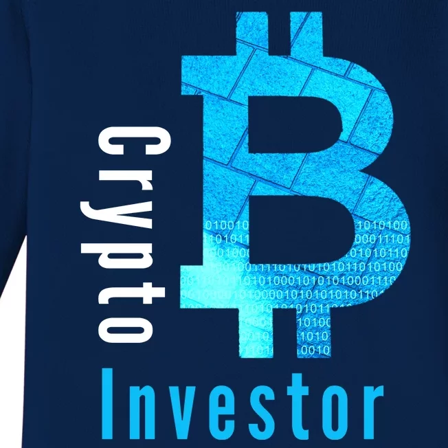 Crypto Investor, Satoshi, Bitcoin, Blockchain, Cryptocurrency, DeFi, BTC Baby Long Sleeve Bodysuit