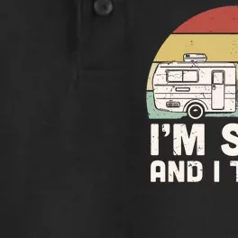 Camping I'm Sexy And I Tow It Funny Retro Sunset Dry Zone Grid Performance Polo