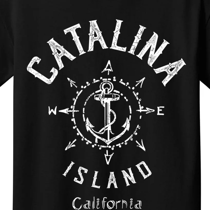 Catalina Island Sailing Compass Rose Beach Boat Great Gift Kids T-Shirt