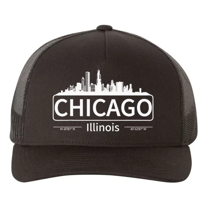 Chicago Illinois Skyline Travel To Chicago Love Yupoong Adult 5-Panel Trucker Hat