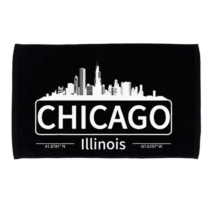 Chicago Illinois Skyline Travel To Chicago Love Microfiber Hand Towel