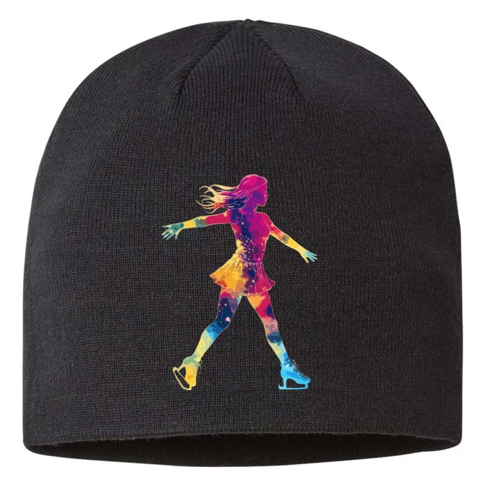 Cute Ice Skating Skater Figure Skating 8 1/2in Sustainable Knit Beanie