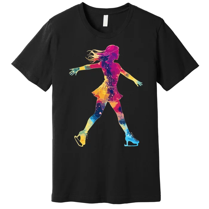 Cute Ice Skating Skater Figure Skating Premium T-Shirt