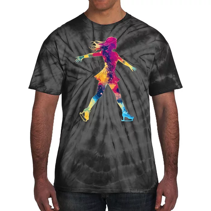 Cute Ice Skating Skater Figure Skating Tie-Dye T-Shirt