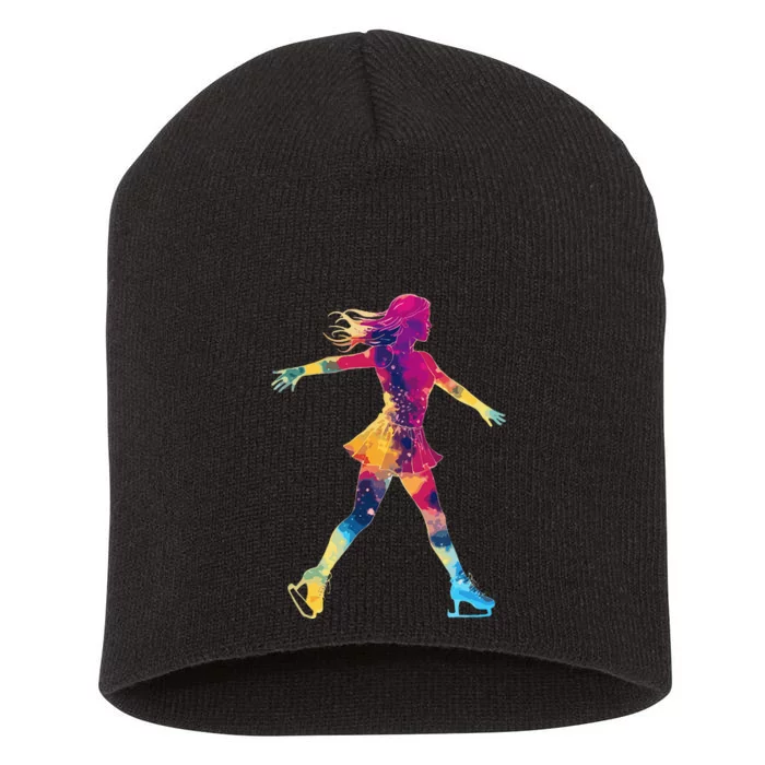 Cute Ice Skating Skater Figure Skating Short Acrylic Beanie