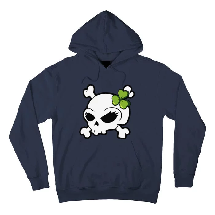 Cute Irish Shamrock Leaf Skull Tall Hoodie