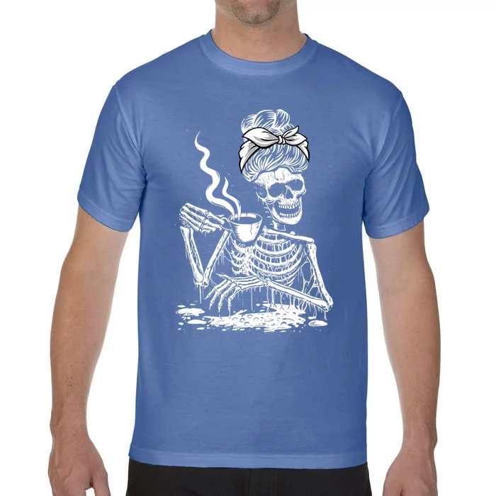 Coffee Ing Skeleton Lazy Diy Halloween Costume Gift Comfort Colors T-Shirt