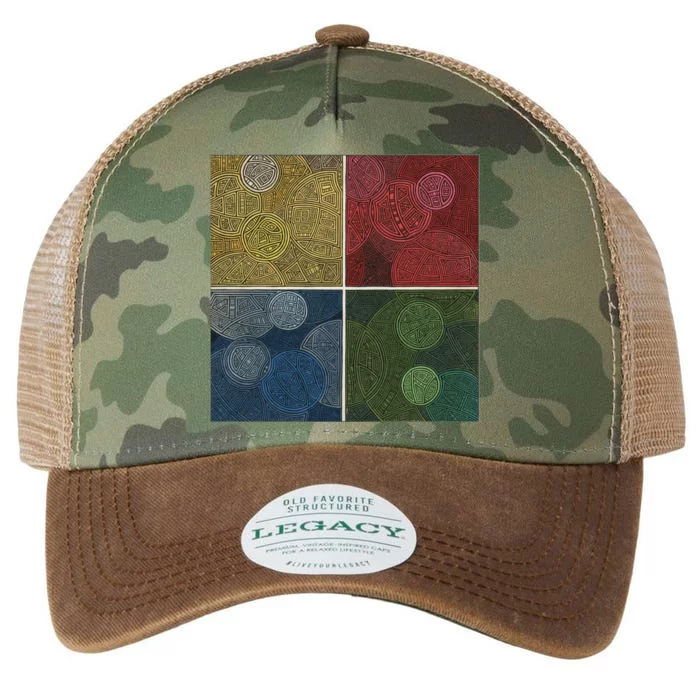 Circles In Squares Legacy Tie Dye Trucker Hat