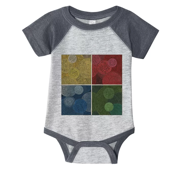 Circles In Squares Infant Baby Jersey Bodysuit