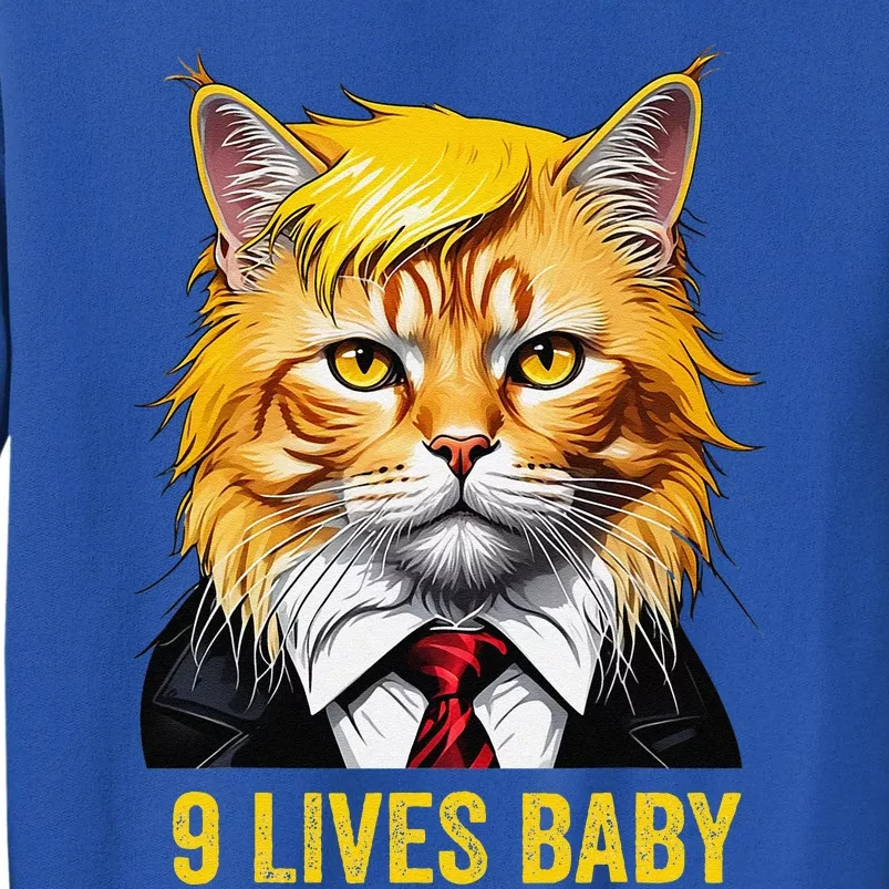 Cat In Suite With Trump Hair Nine Lives Baby Tall Sweatshirt