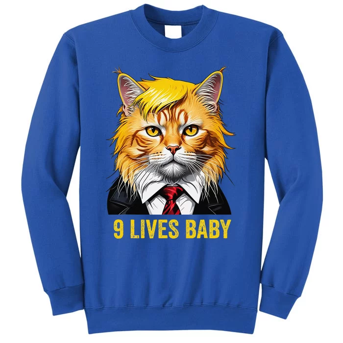 Cat In Suite With Trump Hair Nine Lives Baby Tall Sweatshirt