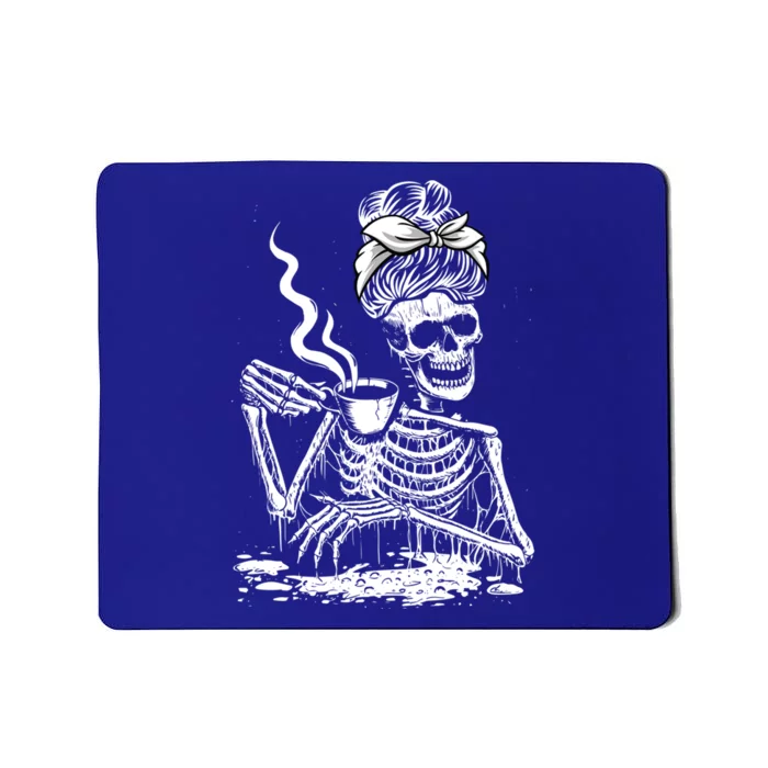 Coffee Ing Skeleton Lazy Diy Halloween Costume Cool Gift Mousepad