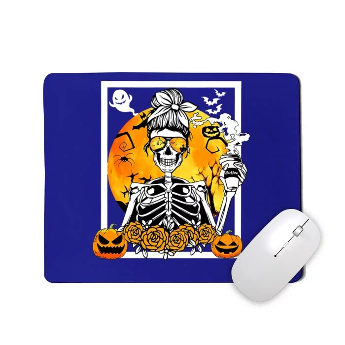 Coffee Ing Skeleton Lazy Diy Halloween Costume Meaningful Gift Mousepad