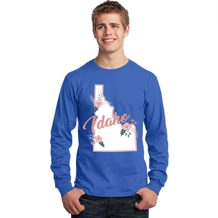 Cute Idaho State Floral Rose Gift Tall Long Sleeve T-Shirt