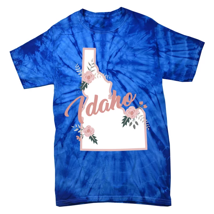 Cute Idaho State Floral Rose Gift Tie-Dye T-Shirt