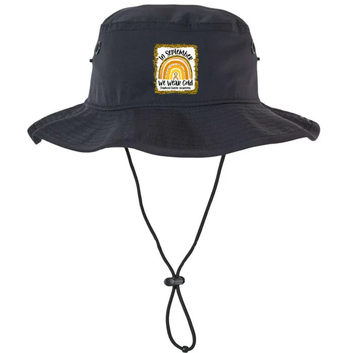 Childhood In September We Wear Gold Rainbow Childhood Cancer Legacy Cool Fit Booney Bucket Hat