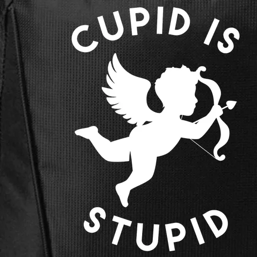 Cupid Is Stupid Anti Valentine City Backpack