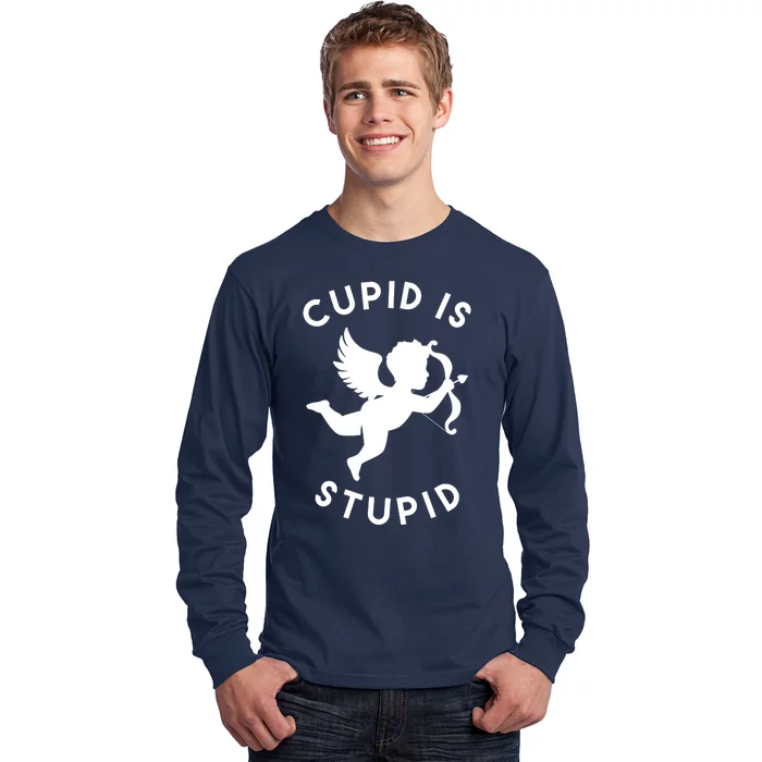 Cupid Is Stupid Anti Valentine Long Sleeve Shirt