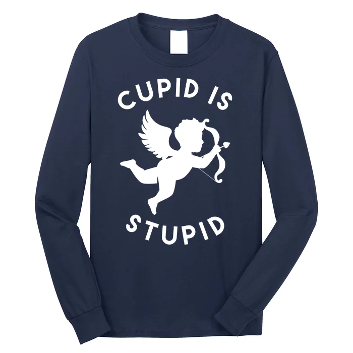 Cupid Is Stupid Anti Valentine Long Sleeve Shirt