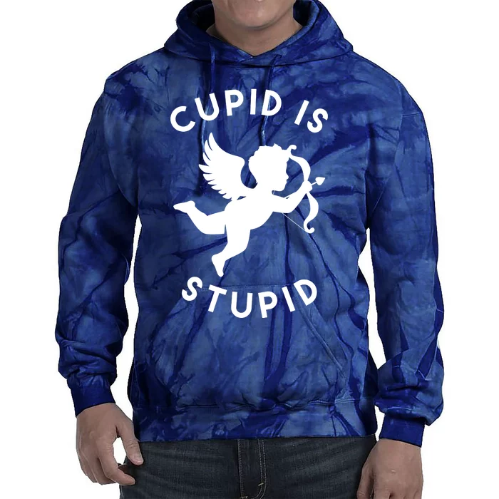 Cupid Is Stupid Anti Valentine Tie Dye Hoodie