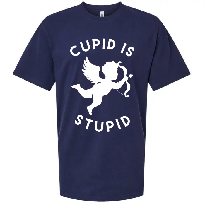 Cupid Is Stupid Anti Valentine Sueded Cloud Jersey T-Shirt