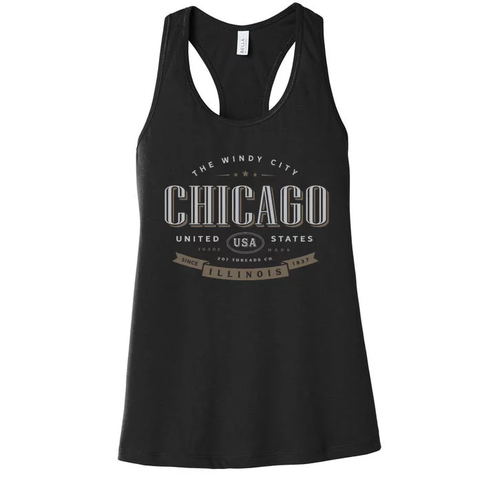 Chicago Illinois Souvenir Women's Racerback Tank