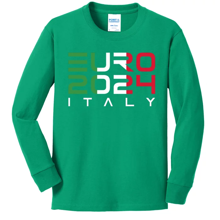 Cool Italy Soccer National Team Euro 2024 Kids Long Sleeve Shirt