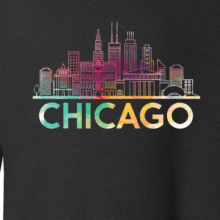 Chicago Illinois Skyline City Souvenir Toddler Sweatshirt