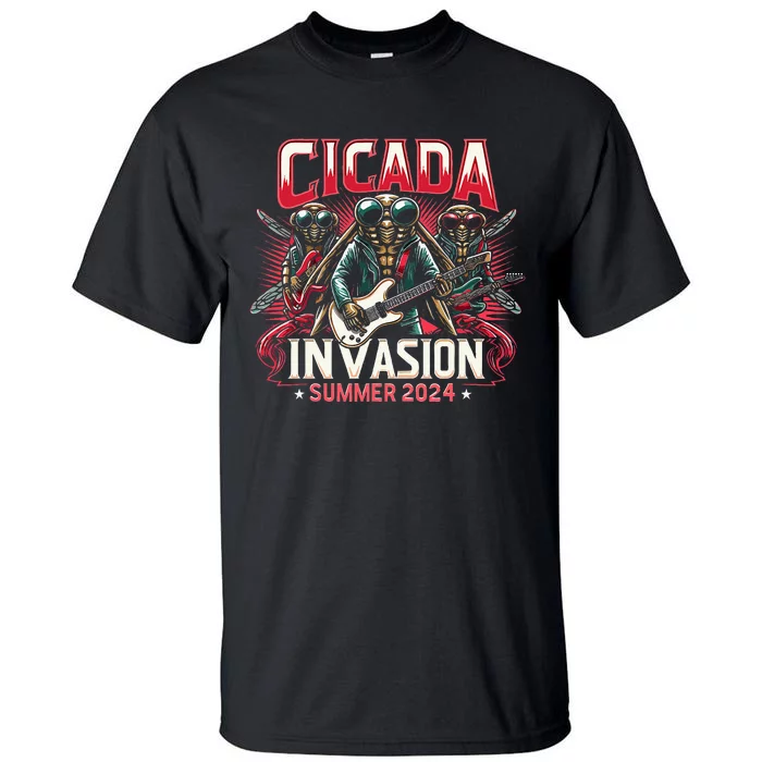 Cicada Invasion Summer 2024 Cicada Rock Star Tall T-Shirt