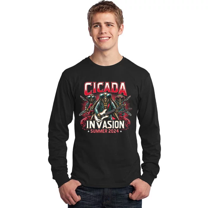 Cicada Invasion Summer 2024 Cicada Rock Star Tall Long Sleeve T-Shirt