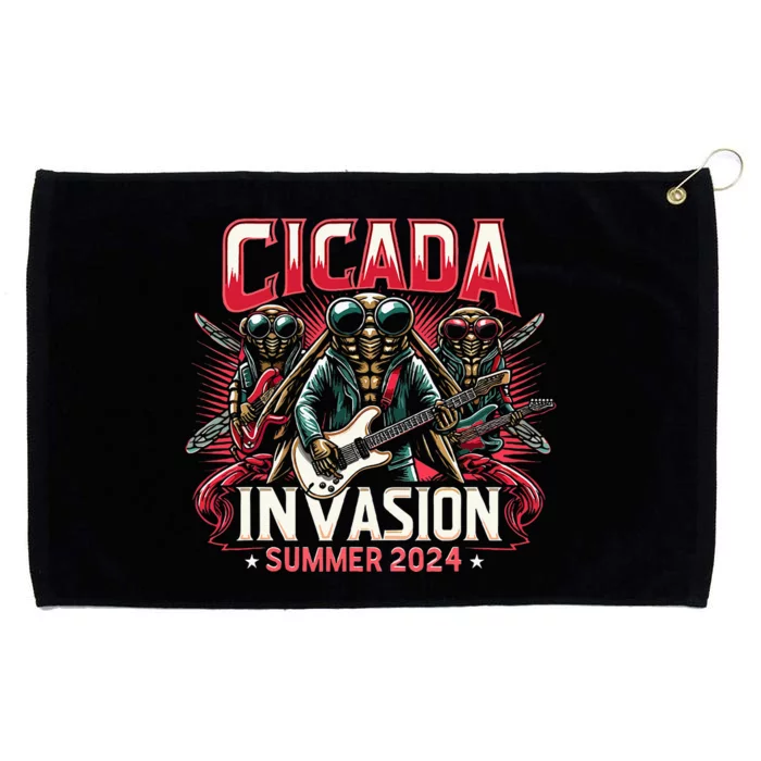 Cicada Invasion Summer 2024 Cicada Rock Star Grommeted Golf Towel