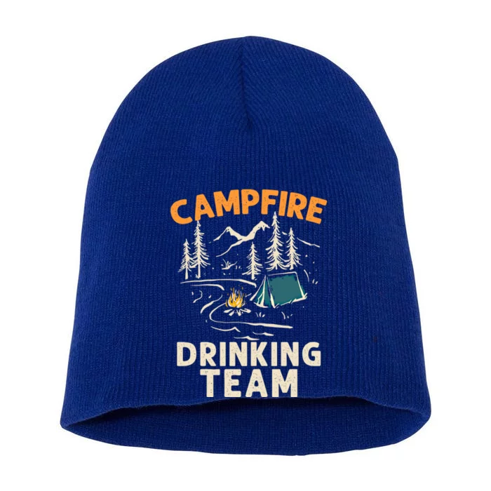 Campfire Ing Team Gift Camper Campfire Ing Team Gift Short Acrylic Beanie